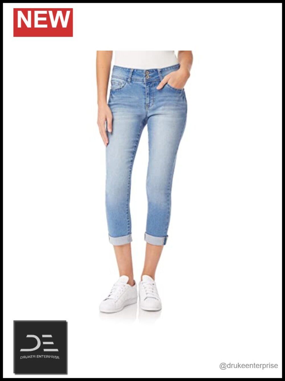 Women's Ultra Crop Mid-Rise Insta Soft Juniors Jeans - Skinny Cropped Denim